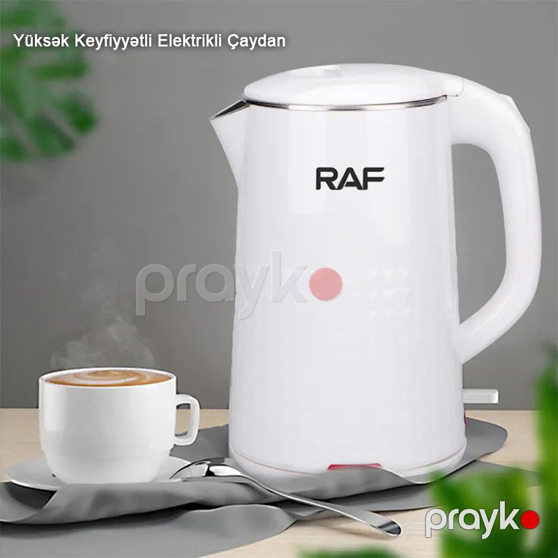 RAF Paslanmaz Polad Elektrik Çaydan 2000W Gücündə LED İşıq, Avtomatiik Söndürməylə Təhciz Olunmuş Polad Çaydan — Elektrik çaydanları və termoslar, Bakı (2)