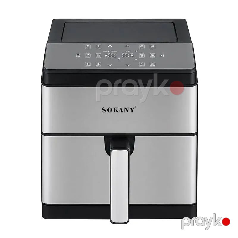 Rəqəmsal Fritür Sokany SK-10044 Çoxfunksiyalı 2200w 9.5L Paslanmayan Polad Qril Hava Fritöz Ağıllı Air Frey — Digər mətbəx texnikası, Bakı (2)