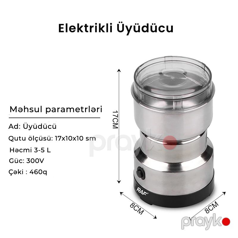 Yeni RAF Elektrikli Ədviyyat Üyütmə Maşını, Qəhvəçəkən, Taxıl Dəyirmanı Elektrikli Ədviyyat Üyüdücü — Digər mətbəx texnikası, Bakı (7)
