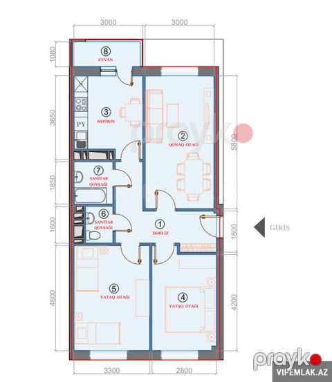 Suraxanı rayonunda 3 otaqlı Yeni tikili Satılır, 73 m² — Bakı