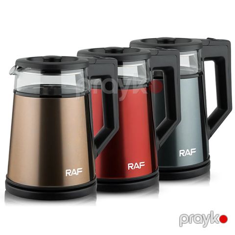 2000W Gücündə RAF Elektrik Çaydanı 1.8L Tutuma Sahib Paslanmaz Polad BPA-sız Electric Kettle Seramik Dizaynda Polad Çaydan — Bakı
