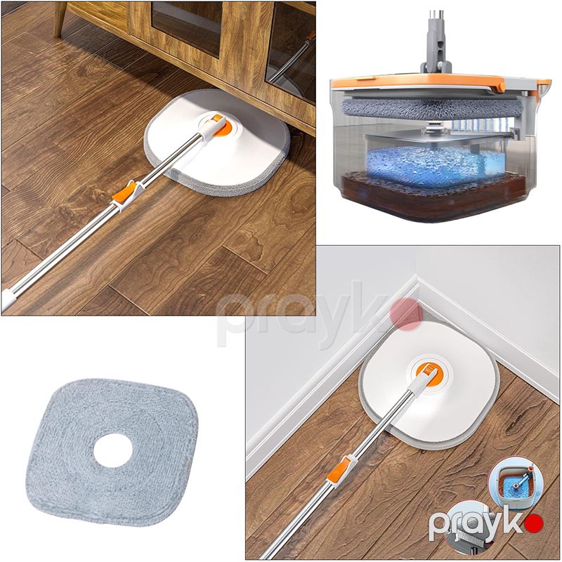 Döşəmə Təmizləyicisi Avtomatik 360 Fırlanan Mikrofiber Sıxmalı Mop Quru və Nəm Temizlik Seti Kirli Su Ayırıcı Paspas Mop Dəsti — Mallar, Bakı (4)