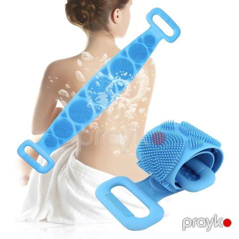 Silikon Hamam Təmizlik Kisəsi Skrubber yumşaq lif təbəqəsi Vanna Kisəsi bədən aşındırıcı Masaj effektli Bədən Təmizləyici Kisə — Bakı