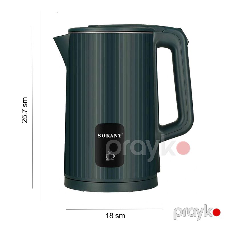 Sokany Elektrikli Çaydan 2.5L Kettle Avtomatik Sönən Paslanmayan Polad Çaydan — Elektrik çaydanları və termoslar, Bakı (2)