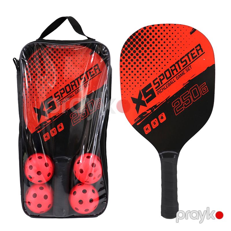 Pickleball Raketi Qırmızı Pickleball Paddle Set Taxta Pickleball Raketleri 4 Top Çanta Qapalı və Açıq Hava Tennisi — İdman, hobi, istirahət, Bakı (7)