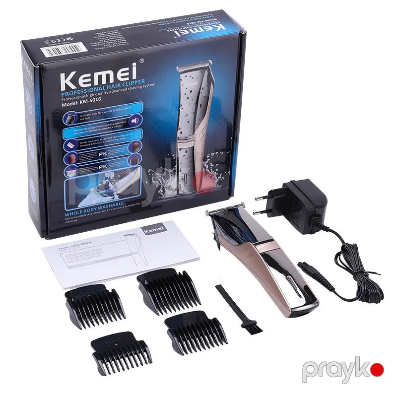 Kemei KM-5018 Saç Təraş Maşını Kişi Üçün Saç Saqqal Təraş Maşını — Usturalar, trimmerler və epilyatorlar, Bakı (6)