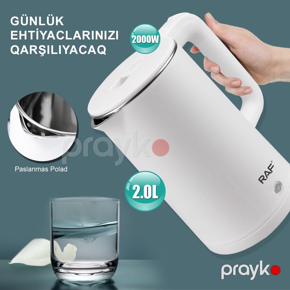 RAF 2L Elektrikli Çaydan Paslanmaz Polad Avtomatik Sönmə Funksiyalı Elektrik Çaydanı RAF R.7863 — Elektrik çaydanları və termoslar, Bakı (2)