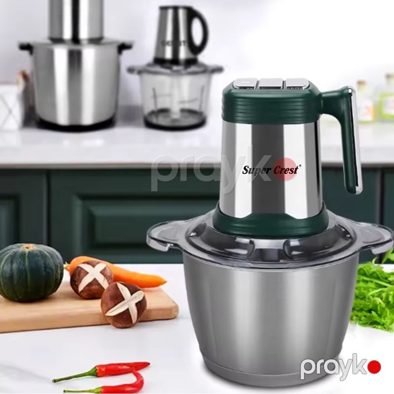 Super Crest SCT-2007 Çoxfunksiyalı Elektrikli Tərəvəz Ət Doğrayıcı — Blenderlər, xırdalayanlar və mikserlər, Bakı (2)
