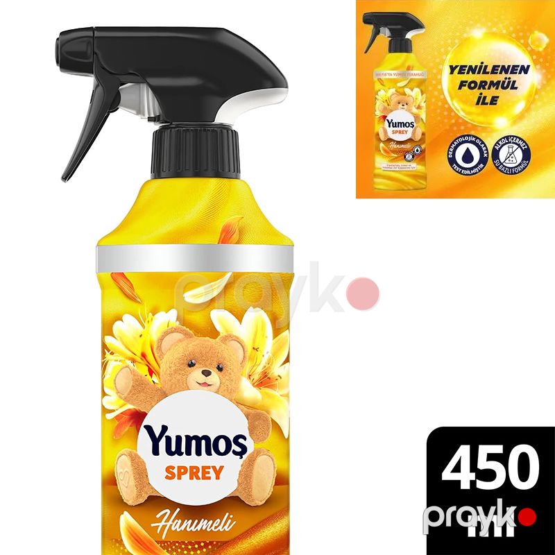 Yumoş Sprey Yıkaması Zor Eşyalar İçin Hanımeli 450 ml Sarı — Mallar, Bakı (4)