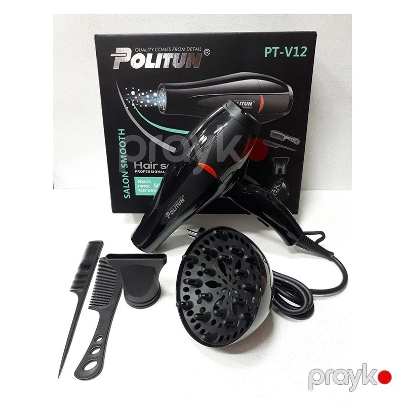 Polıtun PT-V12 Elektrikli Saç Qurutma Feni 2 Başlıqlı Hava Feni Saç Şəkilləndirici Fen 5000 W — Fən, Bakı (6)