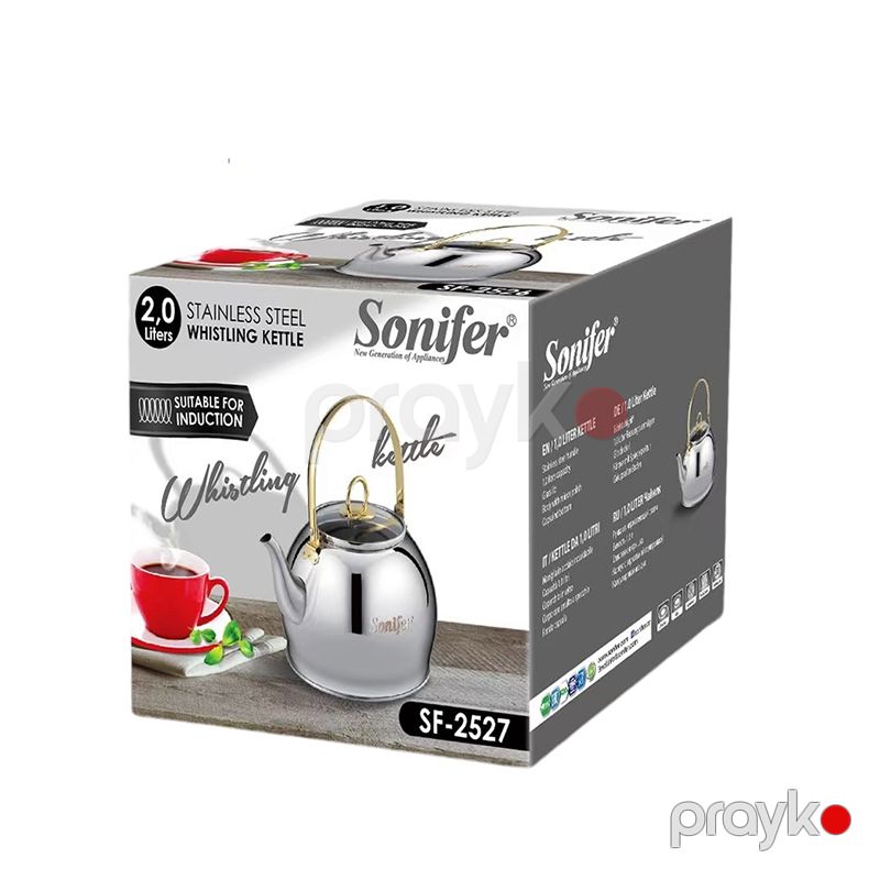 Sonifer 2L Paslanmayan Polad Çaydan SF-2527 Kiçik Ölçülü Paslanmayan Polad Çaydan Klasstik Polad Kettle — Çaynikler və qəhvə qabları, Bakı (4)