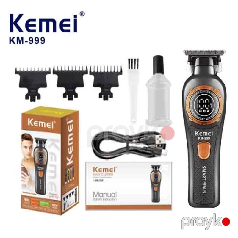 Kemei KM-999 - Trimmer Yeni Dizaynlı Peşəkar Saç Kəsmə Maşını Şarj Edilə Bilən Elektrikli Saç Kəsici Maşın — Usturalar, trimmerler və epilyatorlar, Bakı (3)