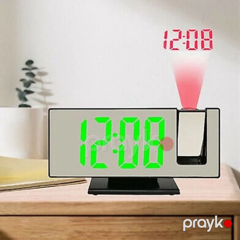 Gaussio Rəqəmsal Saat Proyektor Modeli Proyektor və güzgü ekranlı Gaosiio LED saat DS-3618LP LED Saatı — Mallar, Bakı (3)
