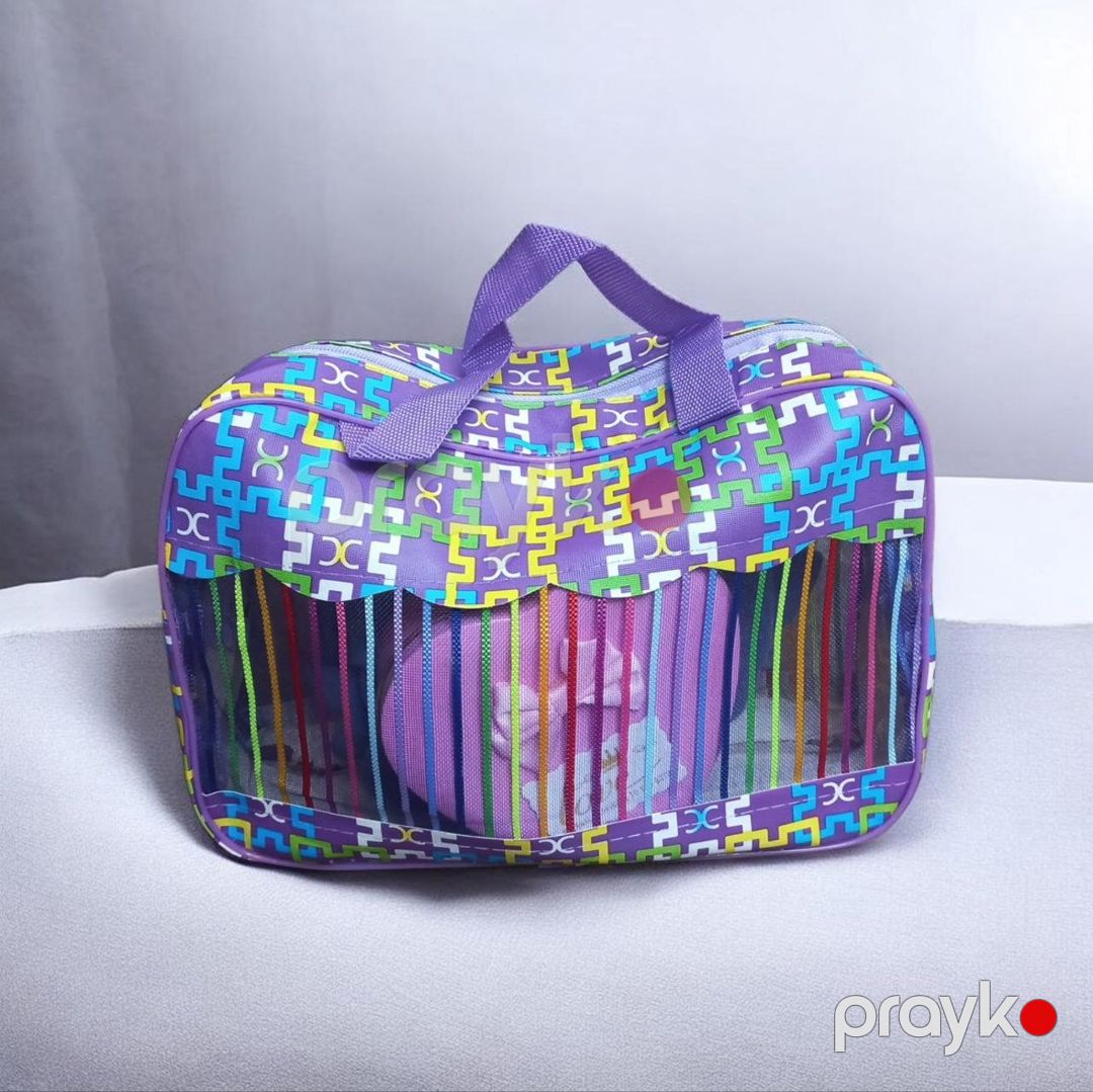 Kosmetik çanta, bənövşəyi, polistirol, 22x27 sm — Mallar, Bakı (2)