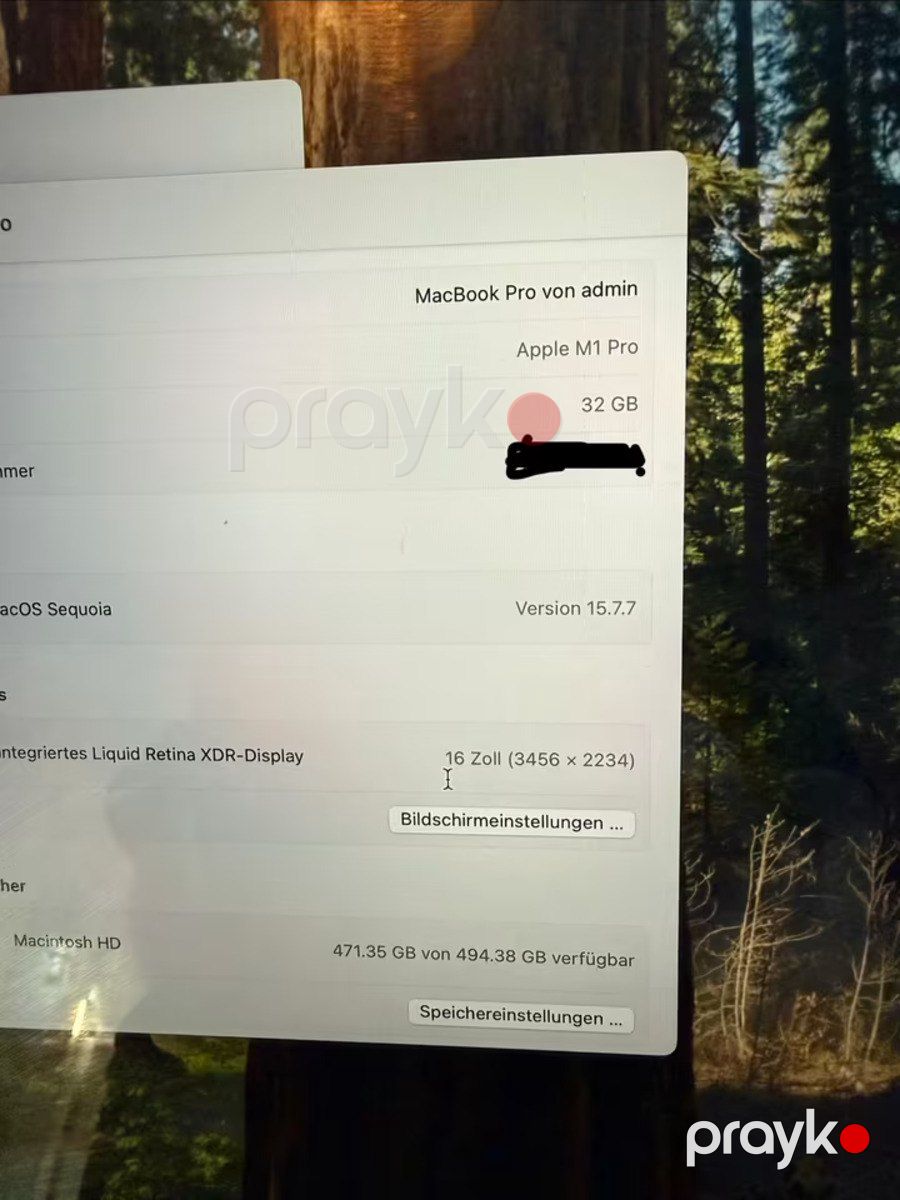 Noutbuk Apple MacBook Pro 16" M1 Pro 32GB/512GB — Noutbuklar, Bakı (6)
