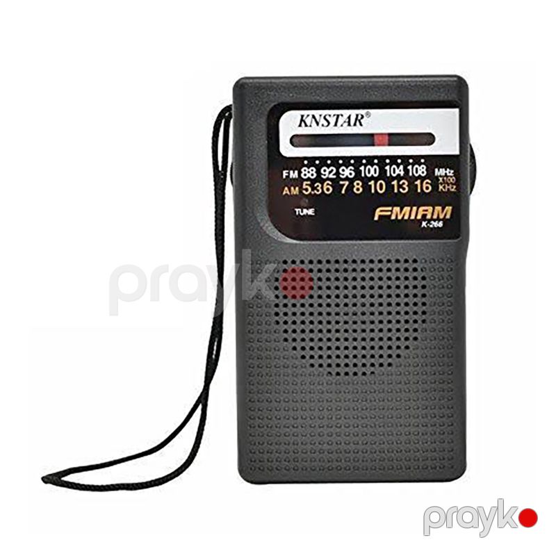Knstar K-266 Portativ Mini AM FM Radio Daxili Dinamik Antenna 3.5mm AUX Qulaqlıq — Elektronika, Bakı (2)