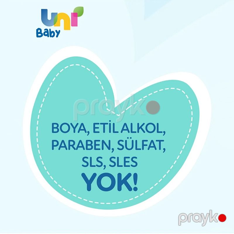 Uni Baby Bebek Şampuanı 500 Ml Şəffaf Sislon Uni Baby Saç ve Vücut Şampuanı — Mallar, Bakı (4)
