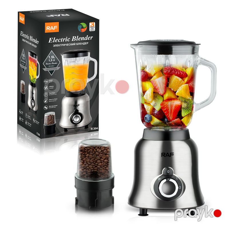 RAF R.304 - Blender, 800W Güc, 1.5L Plastik Qab, Klassik Dizayn, Kokteyl Aparatı — Blenderlər, xırdalayanlar və mikserlər, Bakı (6)
