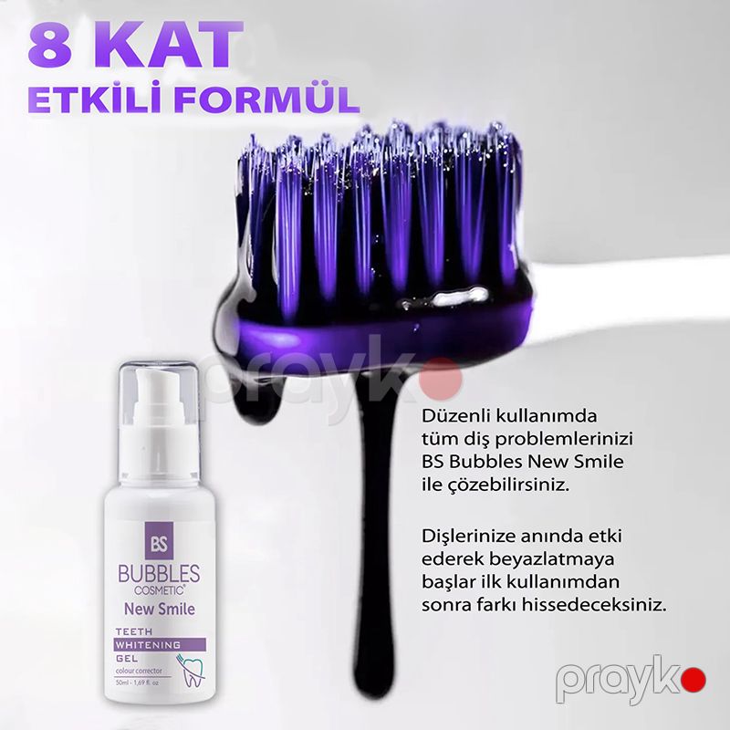 Bs Bubbles Cosmetik Diş Ağardıcı Gel Mükəmməl Gülüş Üçün 8 Dəfə Effektiv Formula 50ml Agardıcı Diş Məcunu — Gözəllik və səhiyyə, Bakı (3)