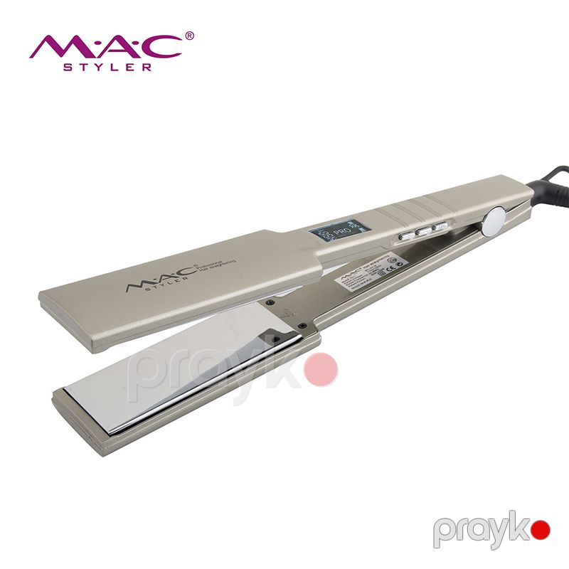 Paslanmayan Polad Güzgü Plitəli MAC Saç Düzləşdiricisi MC-5518 450 Dərəcə Gümüşü Rəngli Professional Saç Düzləşdiricisi Ütü — Ev texnikası, Bakı (2)