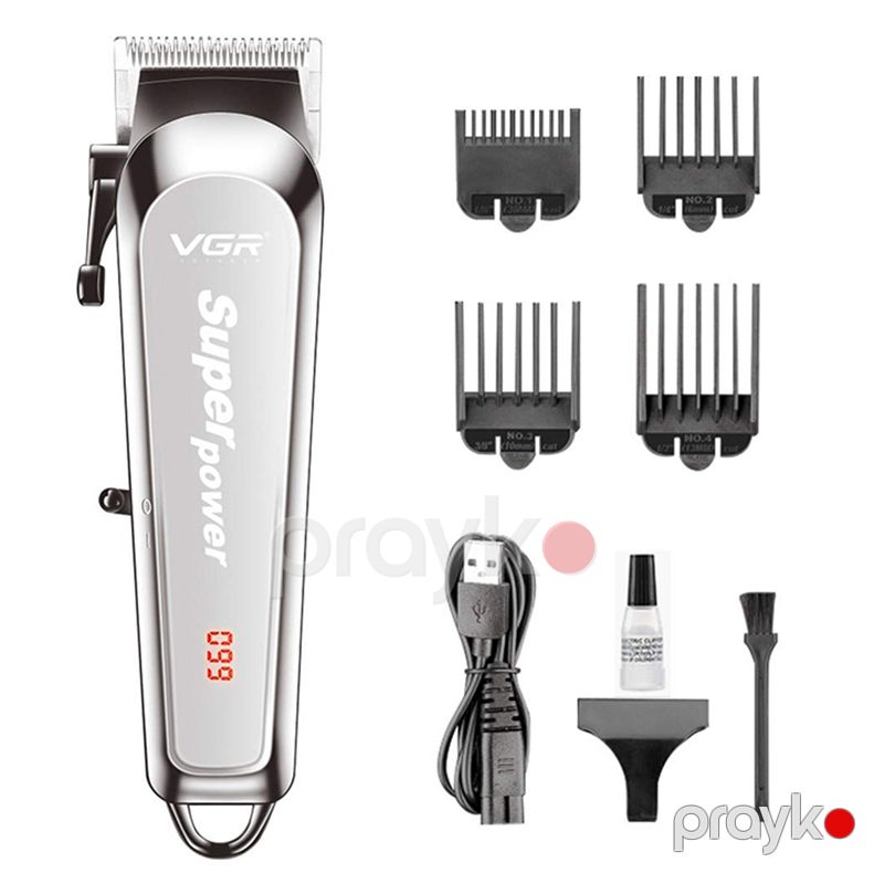 Orijinal VGR Professional Sürətli Şarj Edilə Bilən Elektrikli Saç Kəsmə Maşını Güclü Bərbər Saç Təraş Bıçağı — Usturalar, trimmerler və epilyatorlar, Bakı (5)