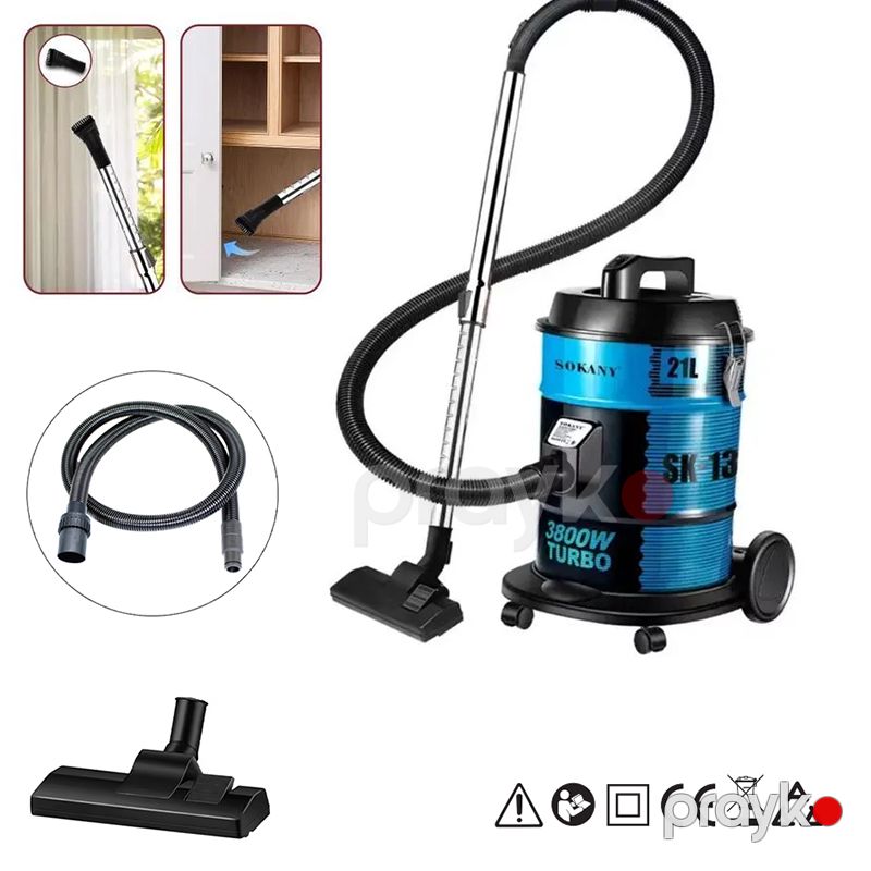 Tozsoran Sokany SK-13021 Mavi 3800 Vatt Gücündə Barabanlı Döşəmə Tozsoranı Elektrikli Tozsoran Vacuum Cleaner — Tozsoran, Bakı (4)