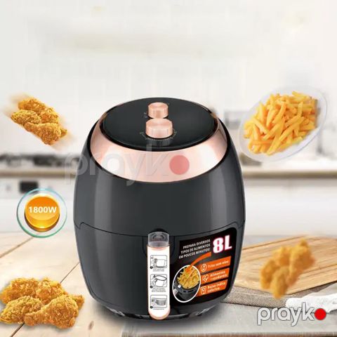 RAF R.5296 Böyük Tutumlu 8L Elektrikli Fritöz 1800 W Hava Fritöz Peşəkar Fritöz — Bakı