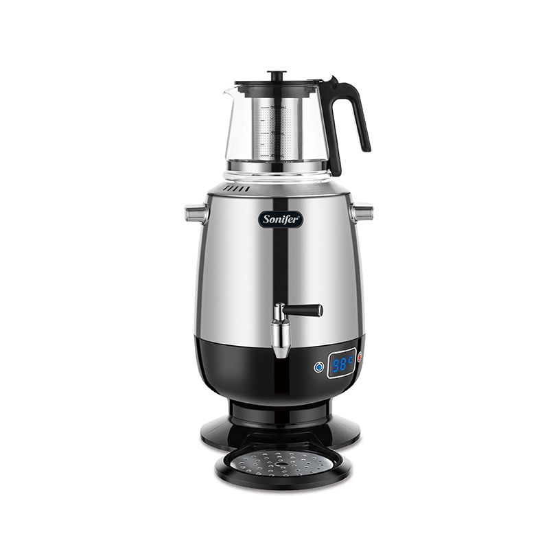 Elektrik Samovar Sonifer SF-2139 Paslanmayan Polad 4L Temperatur Nəzarət Şüşə Çaynik 1L Elektrik Rus Samovarı Dəsti — Samovarlar, Bakı