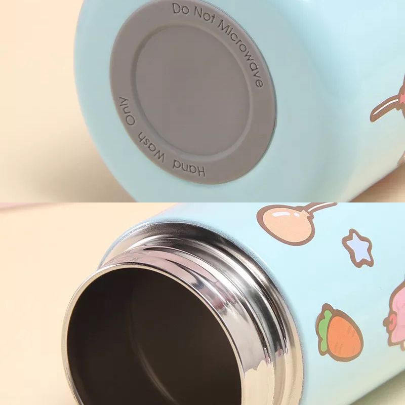 Uşaqlar üçün Termos 480ml 304 Paslanmayan Polad Termos 2D Karikatur Sticker ilə 4-5 saat — Termos və termoş, Bakı (5)