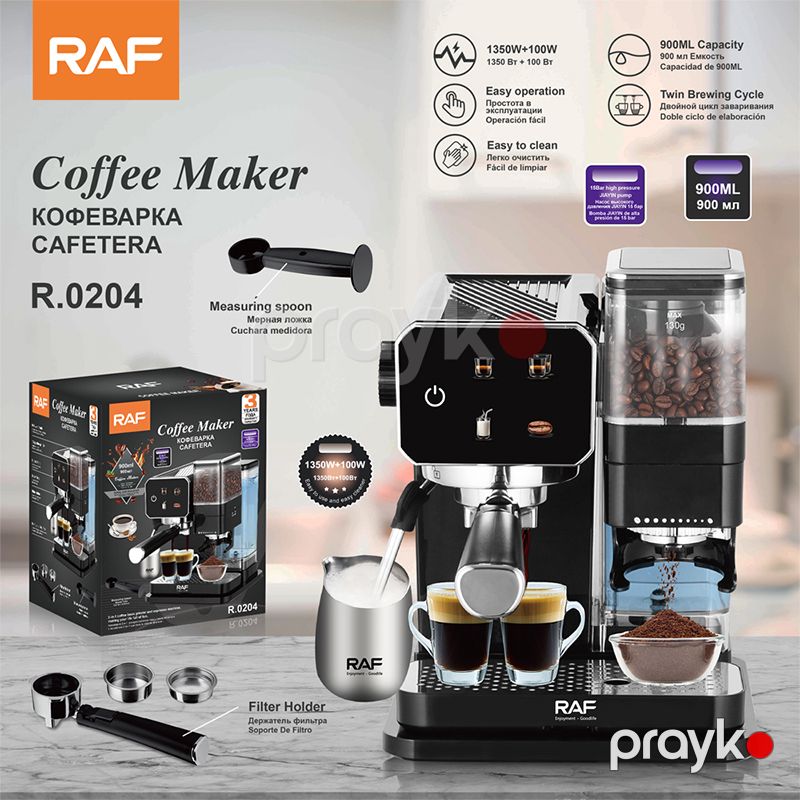 RAF R.0204 Qəhvə Maşını Yeni Dizaynda Üstün Keyfiyyetli Qəhvədəyirmanı Avtomatik Espresso Maşını Ağıllı Qəhvə Hazırlayan — Digər mətbəx texnikası, Bakı (6)
