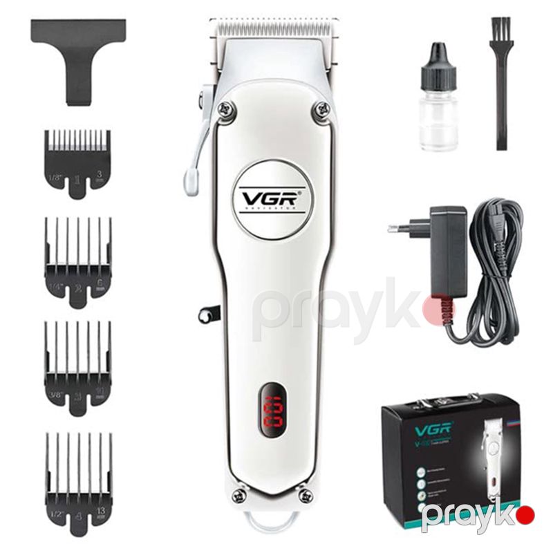 VGR LED Salon Series Professional Saqqal Saç Kəsmə Makası Peşəkar İstifadə Üçün Uygun Orjinal Qablaşdırılma Təraş Maşını — Usturalar, trimmerler və epilyatorlar, Bakı (2)