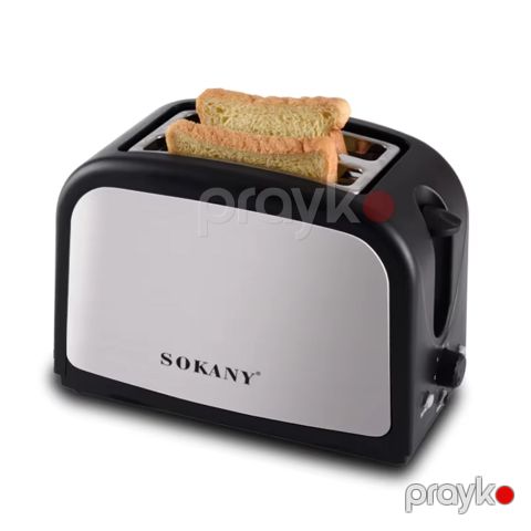 Sokany HJT-008S Elektrikli Toster 2 Dilim 7 Sürətli Çörək Qızardan 800W — Bakı