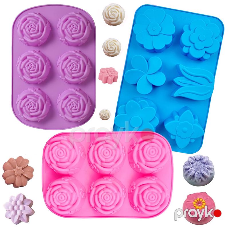 Lovesmile Silikon gül qəlibi qızılgül, sabun üçün çəhrayı silikon qəlib, pudinq üçün silikon qəlib, çiçək tort hazırlayıcı — Qablar və mətbəx əşyaları, Bakı (2)