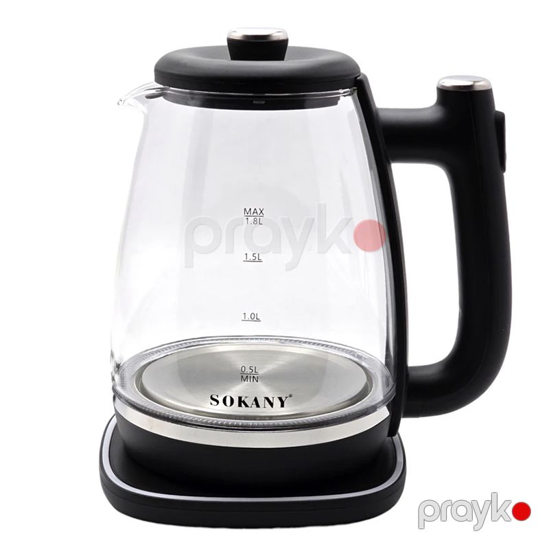 Sokany SK-09034 Elektrik Çaydan BPA-sız 1.8L Tutumlu LED Şüşə Çaydan 1800W Elektrikli Çaydan — Elektrik çaydanları və termoslar, Bakı (2)