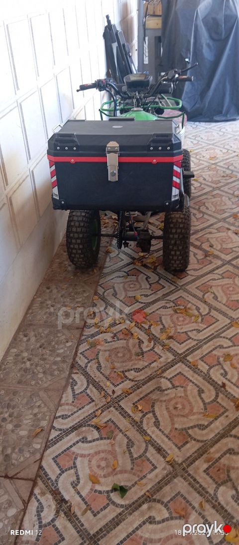 ATV custom 125 kub kvadrosikl – yaşıl rəng, gücləndirilmiş ön və arxa — Bakı