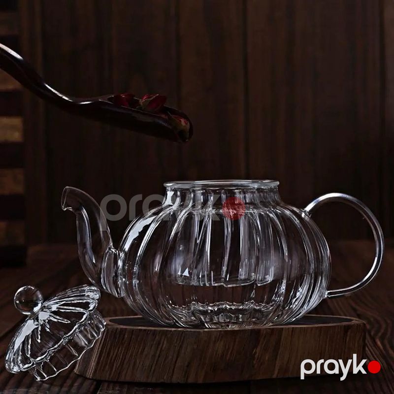 Şüşə Çaynik Çıxarıla Bilən Filtrli Dəm Çayniki 1000 ML — Çaynikler və qəhvə qabları, Bakı (4)