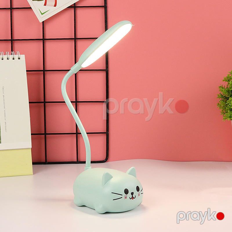 LED Portativ Sevimli Pişik Gecə Lampası, Uşaqlar üçün USB Doldurula bilən Kiçik Stol Lampası — Mallar, Bakı (2)