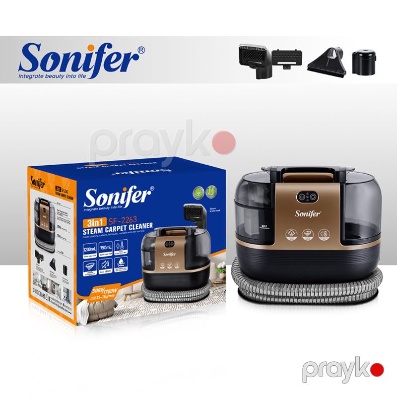 Sonifer SF-2263 - Xalça Təmizləyici Maşın 1700W Güc Sorma Gücü Yüksək Səmərəlilikli 3-ü 1-də Buxar Xalça Təmizləyici — Tozsoran, Bakı (4)