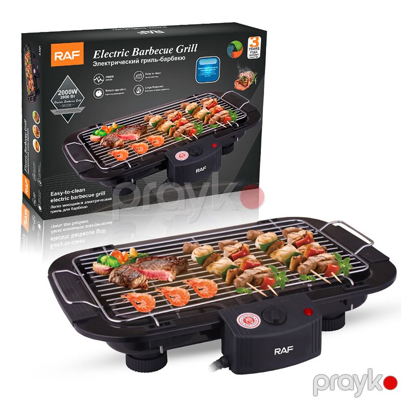 Elektrikli Qril RAF Tüstüsüz Barbekü Maşını 2000W Gücə Məxsus Qapalı manqal R.5301 220V Temperatur Nəzarəti Elektrikli Manqal — Soba və qrillər, Bakı (7)