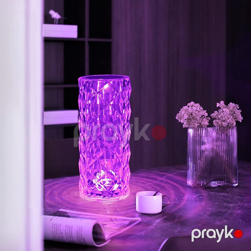 Led Lampa Toxunma Kristal Lampa 16 Rəngli Led İşıqlı Lampa — Mallar, Bakı (3)