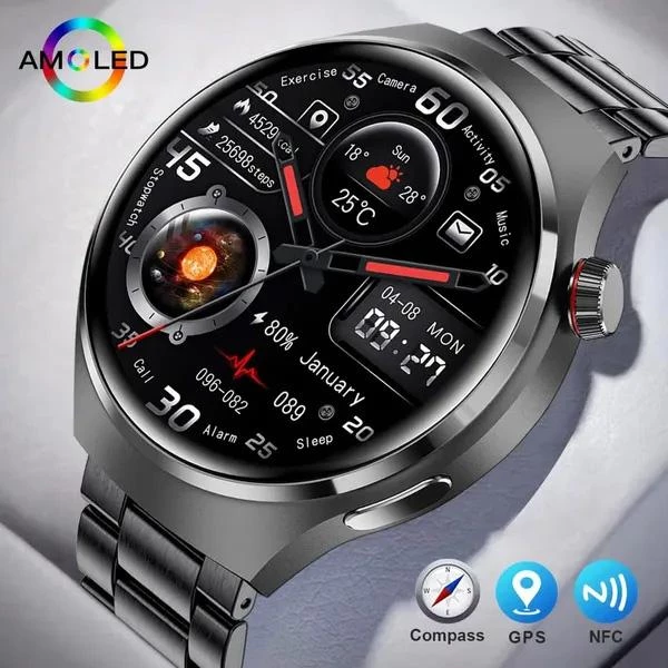 Smart Watch GT4 Pro ağıllı saat (dəmir qolbaqlı) — Elektronika, Bakı (3)