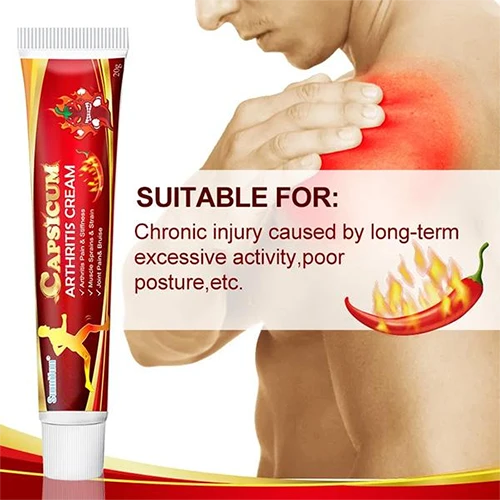 Bibər ekstraktı ilə əzələ və oynaq ağrıları üçün Capsicum Arthritis Sumifun kremi — Mallar, Bakı (3)