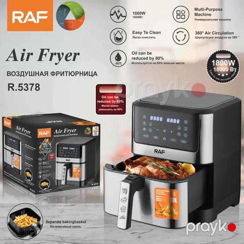 RAF R.5378 Çoxfunksiyalı Elektrikli Qızardıcı Hava Fritöz Airfryer 1800W 10L — Digər mətbəx texnikası, Bakı (6)