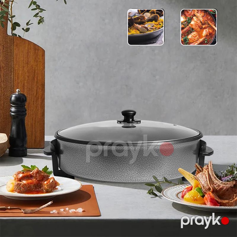 DSP Elektrikli Tava 1500Vt Gücündə Çoxfunksiyalı Elektrik Tavası Yüksək Temperatura Davamlı Yapışmayan Qril Tava Barbekü Qazan — Qablar və mətbəx əşyaları, Bakı (6)