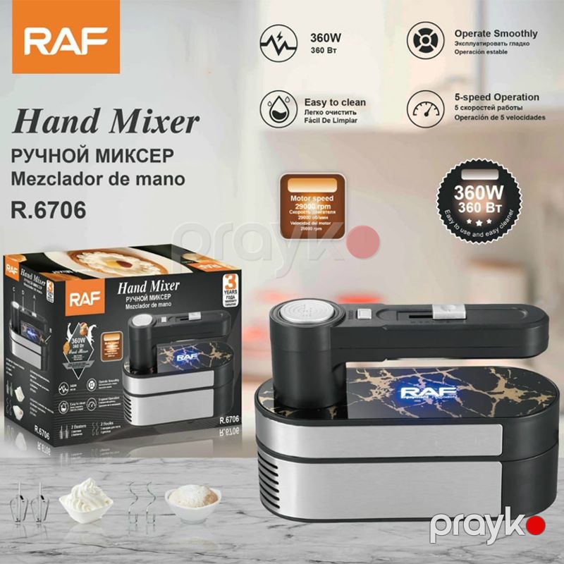 RAF R.6706 - Mikser 360W Güc 5 Sürət Rejimi 29000 rpm Asan Təmizlənə bilən — Blenderlər, xırdalayanlar və mikserlər, Bakı (4)