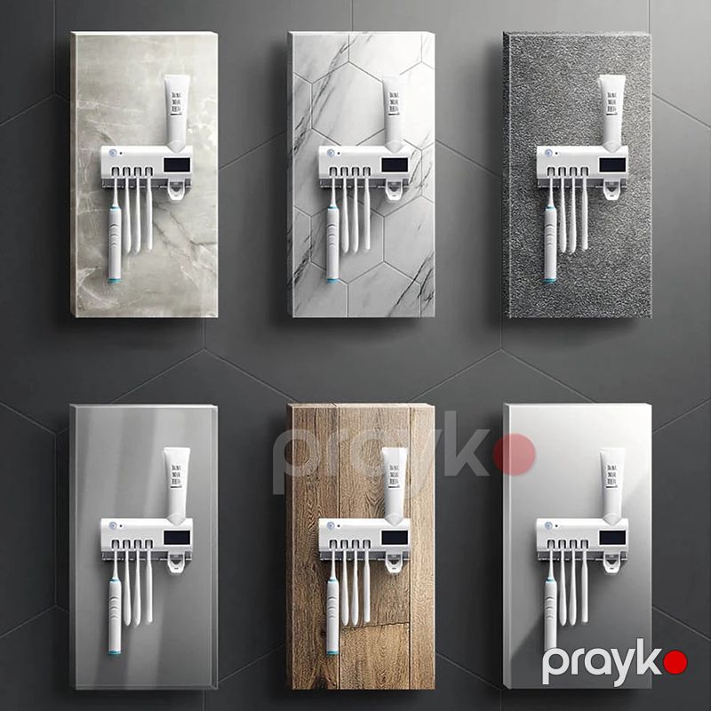 Çoxfunksiyalı Ultrabənövşəyi Sterilizasiya Diş Fırçası Divara Quraşdırılmış Avtomatik Diş Pastası Rəfi Şarj Ediləbilən Diş Fırçası — Mallar, Bakı (5)
