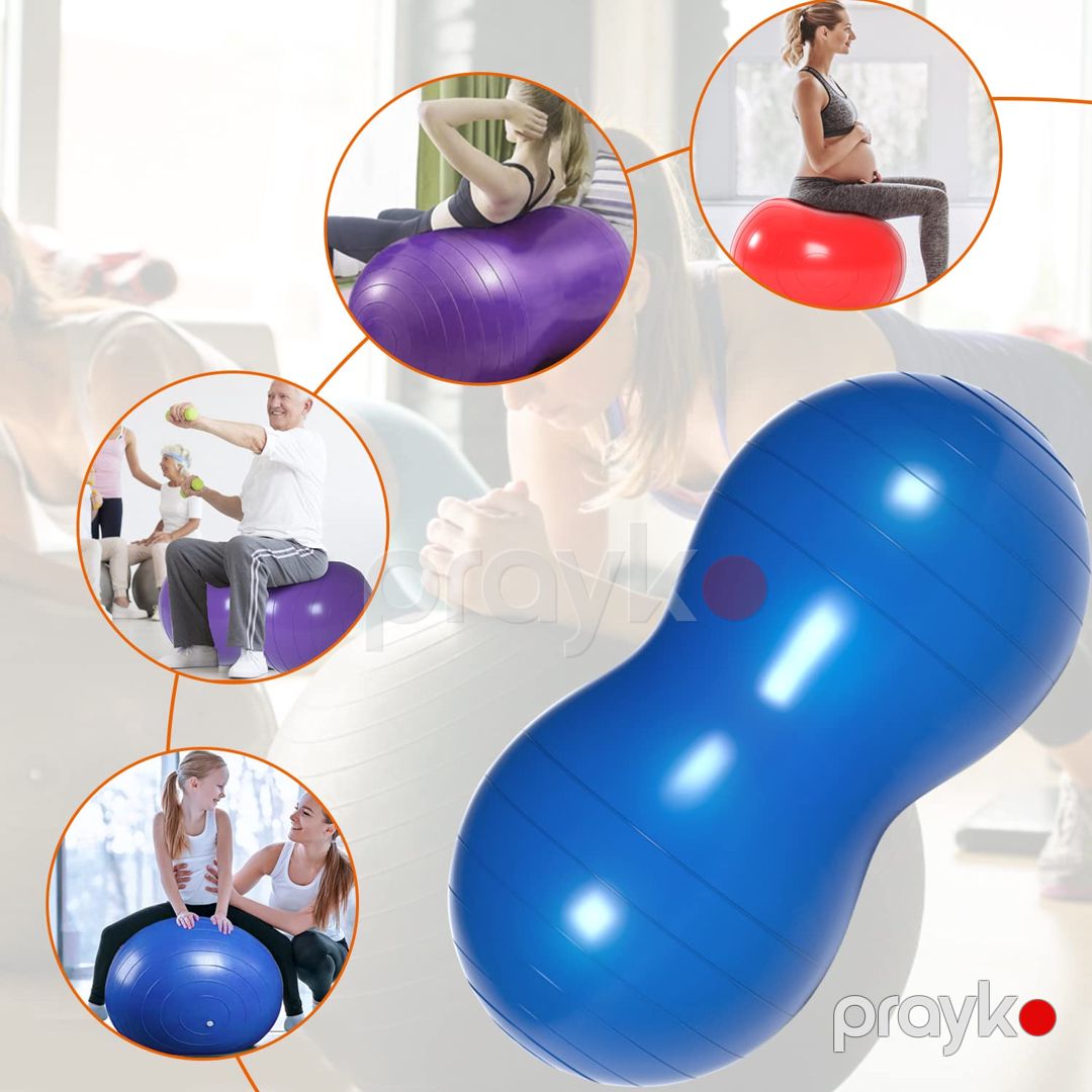 Yeni Oval Formada Yüksək Davamlı DRB Pilates Topu Fıstıq 75 sm Yoga Plates Topu Dəsti — Fitness və yoqa, Bakı (5)