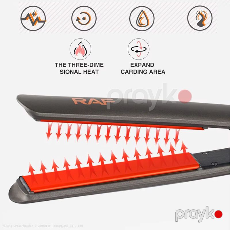 Saç Düzləşdiricisi Raf R.4130 Qara Narıncı Fen 41W Gücündə Saç Düzləşdirici 210 °C RAF Saç Ütüsü — Fən, Bakı (4)