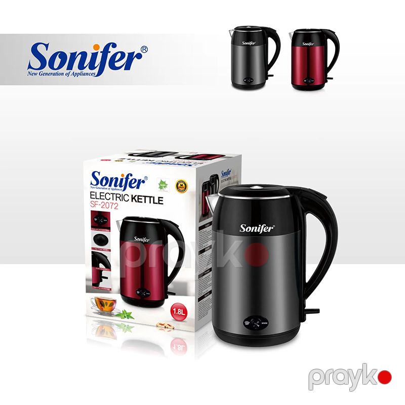 Sonıfer SF-2072 Çoxfunksiyalı Elektrikli Çaydan Paslanmayan Polad Elektrikli Çaydan 1800W — Elektrik çaydanları və termoslar, Bakı (3)