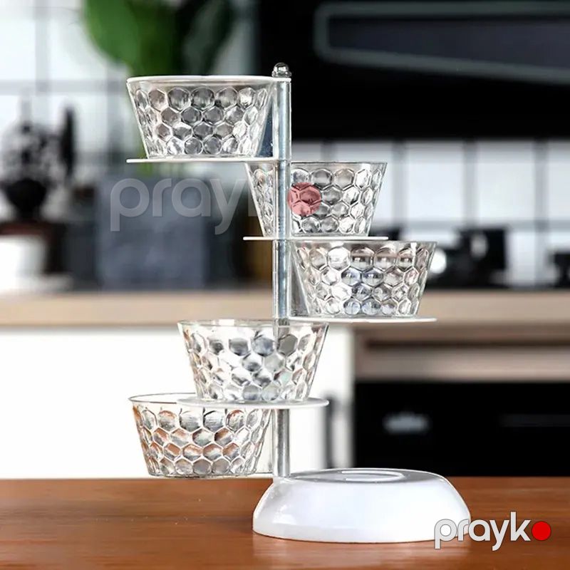 Şaquli Fırlanan 5 Qatlı Ədviyyat Qabı — Qablar və mətbəx əşyaları, Bakı (6)